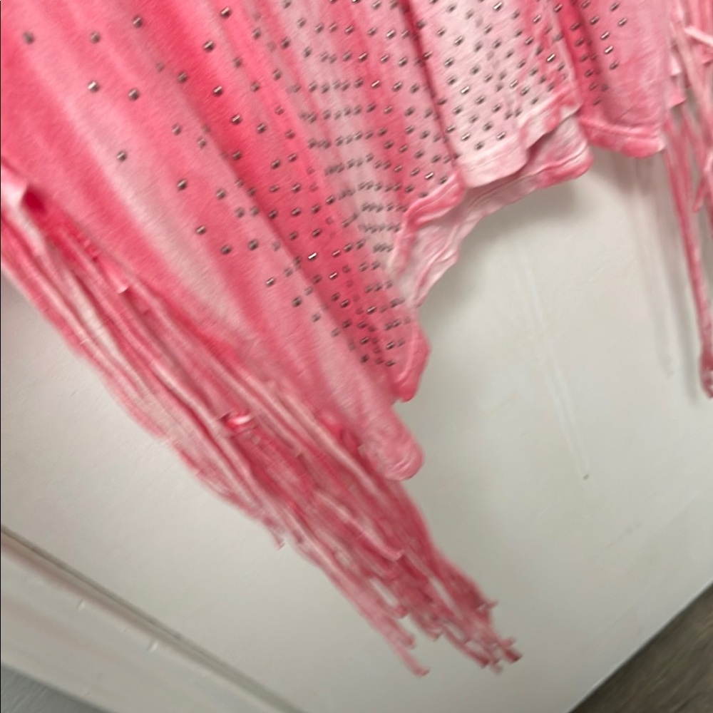 Pink Fringe Women's Top - Picture 5 of 6
